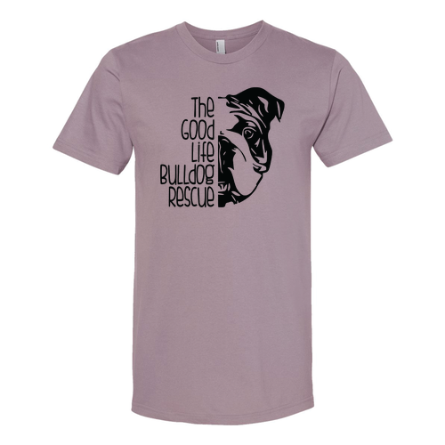 Good Life Bulldog Rescue Tee -- Smokey Violet