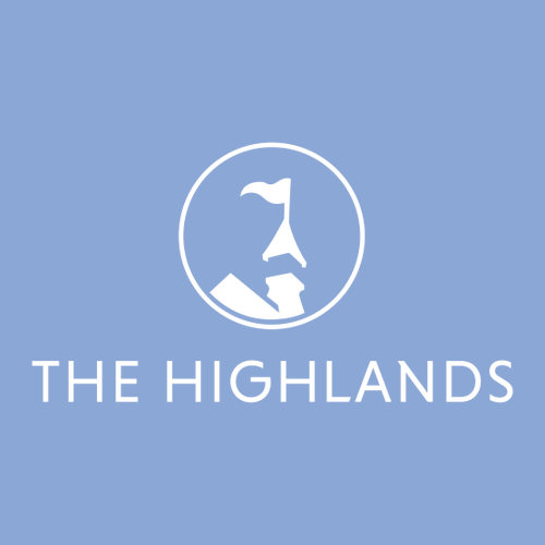 The Highlands Logo 1 White Ink -- Raglan Sweatshirt Carolina Blue