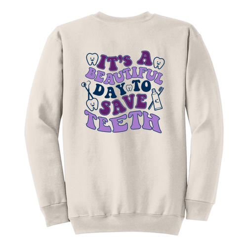 Port and Company Classic Crewneck Sweatshirt -- Natural (SADHA)