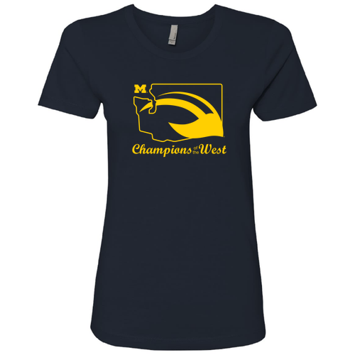 Ladies Next Level Soft Fitted Boyfriend Tee -- Midnight Navy