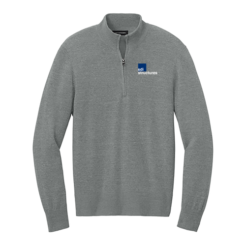 Port Authority® Easy Care 1/4-Zip Sweater -- Medium Heather Grey, $69