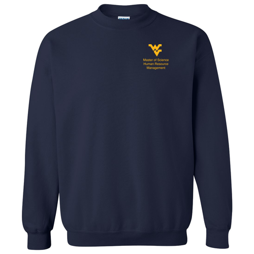 Masters of Science Human Resource Management: Gildan Heavy Blend Crew Neck Sweatshirt -- Navy
