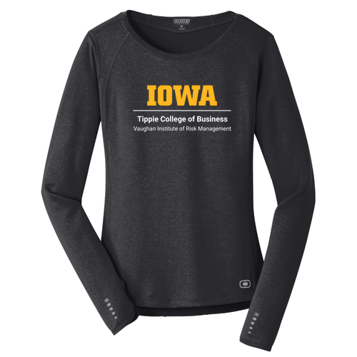 OGIO Endurance Ladies Long Sleeve Pulse Crew -- Blacktop