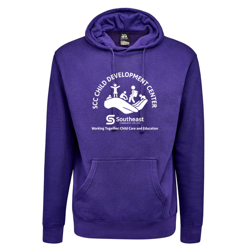 J America Unisex BTB Fleece Hooded Sweatshirt -- Purple