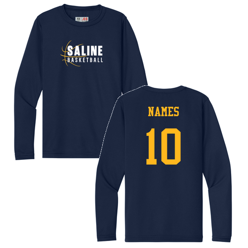 A4 Youth Cooling Performance Long Sleeve Tee -- Navy