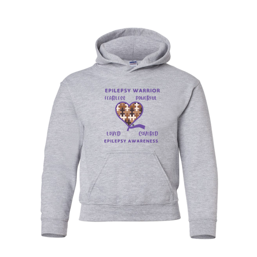 Gildan Heavy Blend Youth Hooded Sweatshirt -- Sport Grey