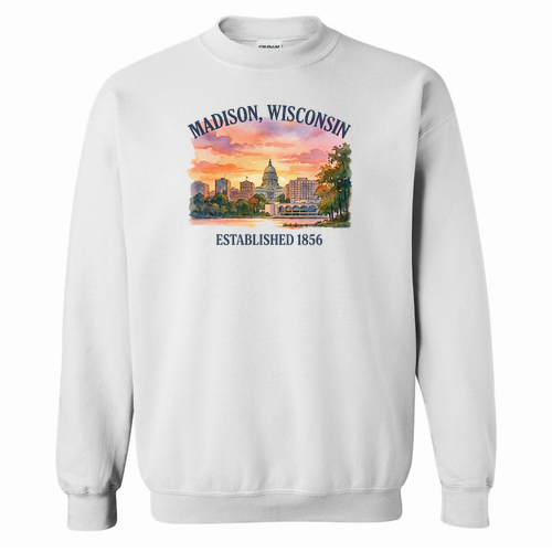 Gildan Heavy Blend Crew Neck Sweatshirt -- White