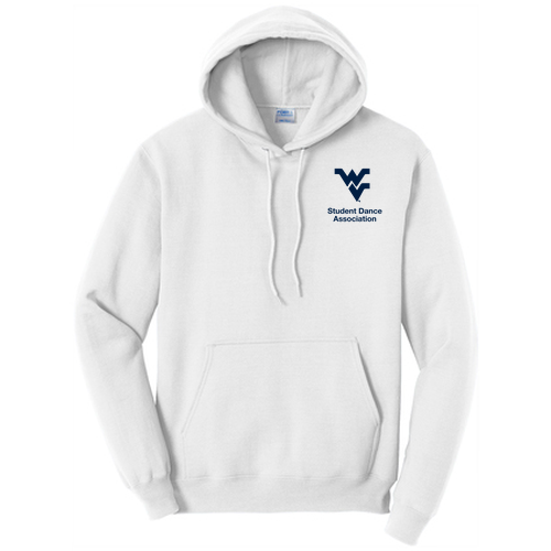 Port and Company Core Fleece Pullover Hooded Sweatshirt -- White