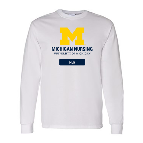 Gildan Heavy Cotton Longsleeve Basic T-Shirt -- White, MSN