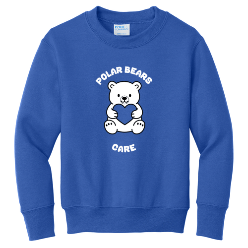 YOUTH Port and Company Crewneck Sweatshirt -- Royal