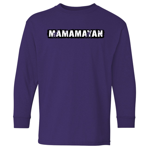 Youth Long Sleeve Purple House Gildan Tee