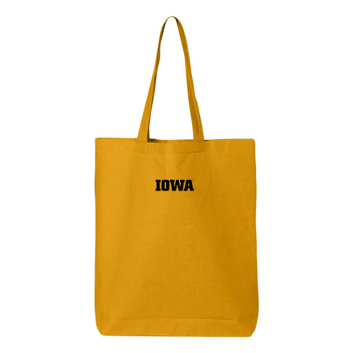 [HIDE] Q-Tees Tote Bag with Bottom Gusset -- Gold