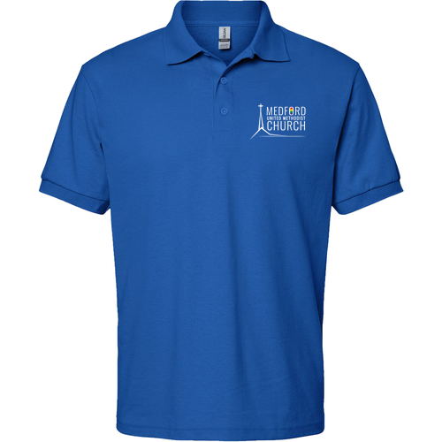 Adult Gildan DryBlend Jersey Polo -- Royal