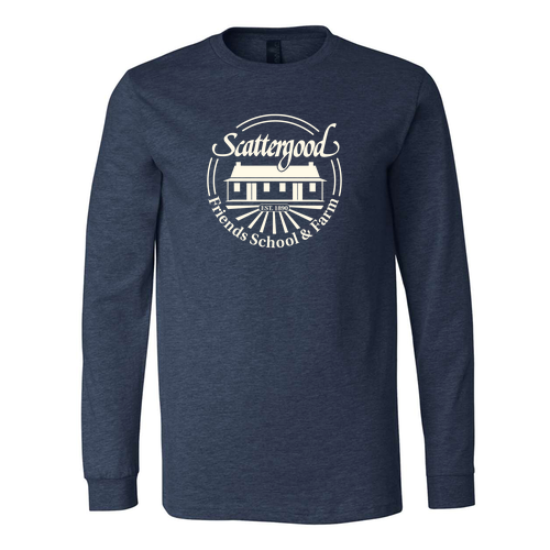 Bella+Canvas Unisex Heather Cvc Long Sleeve Tee- Heathers -- Heather Navy
