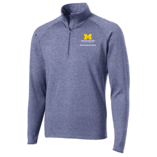 Mens/Unisex Sport Tek Sport Wick Stretch Half Zip Pullover -- True Navy Heather