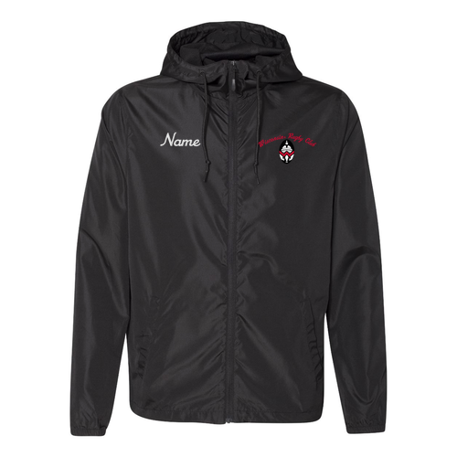 Independent Trading Co. Lightweight Windbreaker Zip Jacket -- Black