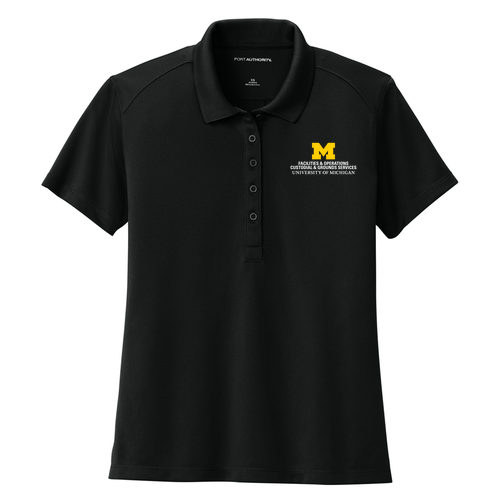 Ladies Port Authority Wearever Performance Pique Polo -- Deep Black, $28