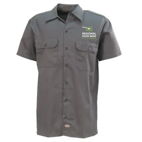 Dickies Men's 5.25 oz. Short-Sleeve Work Shirt Embroidered-- Charcoal [HIDE]