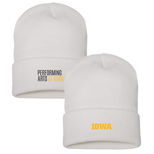 Yupoong Knit Hat with Cuff -- White