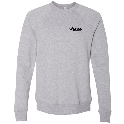 Cypress Mountain Logo 2 Black Ink -- Crewneck Sweatshirt Athletic Heather