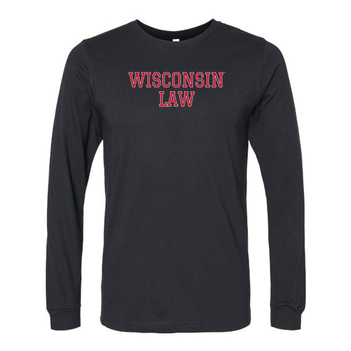 Bella+Canvas Unisex Heather Long Sleeve Tee -- Solid Black Blend