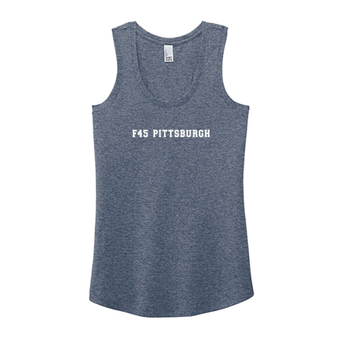District Made Ladies Perfect Tri Racerback Tank -- Navy Frost