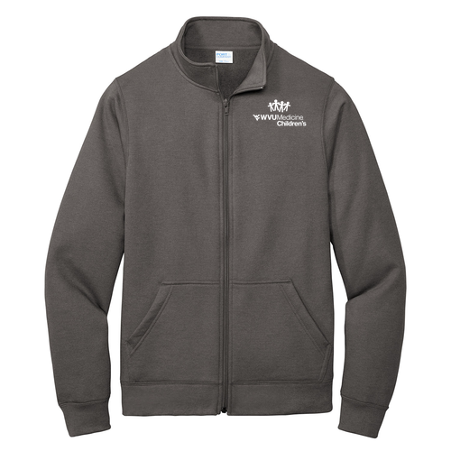 Port and Company Core Fleece Cadet Full-Zip Sweatshirt -- Charcoal