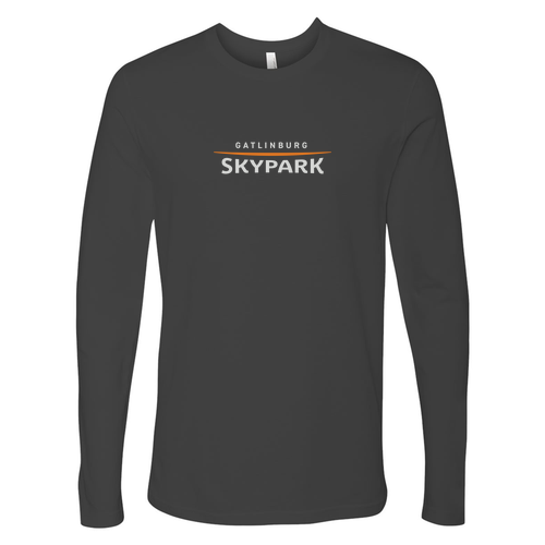 Gatlinburg Skypark Logo 1 Grey & Orange Ink -- Long Sleeve Heavy Metal