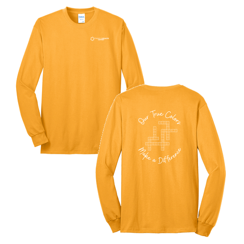 True Colors Long Sleeve 50/50 T Shirt -- Gold