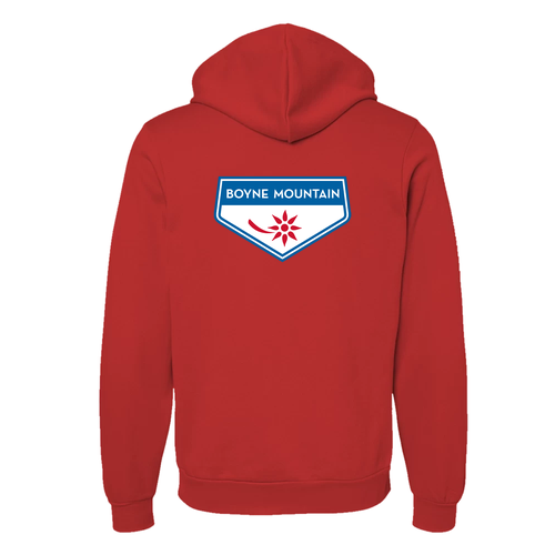 Boyne Mountain Logo 2 Full Color -- Pullover hooded Sweatshirt Red