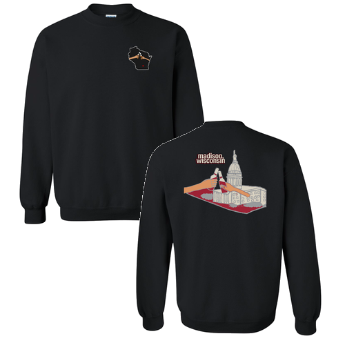 Gildan Heavy Blend Crew Neck Sweatshirt -- Black