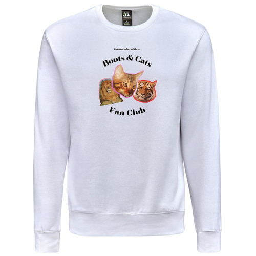 J. America BTB Fleece Crew -- White