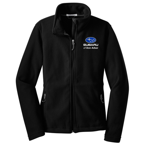 Ladies Port Authority Value Fleece Jacket -- Black, Subaru Logo