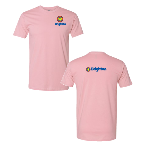 Brighton Logo 2 Full color -- Short Sleeve Light Pink