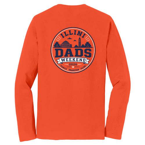 Illini Dads Long Sleeve Tee -- Orange
