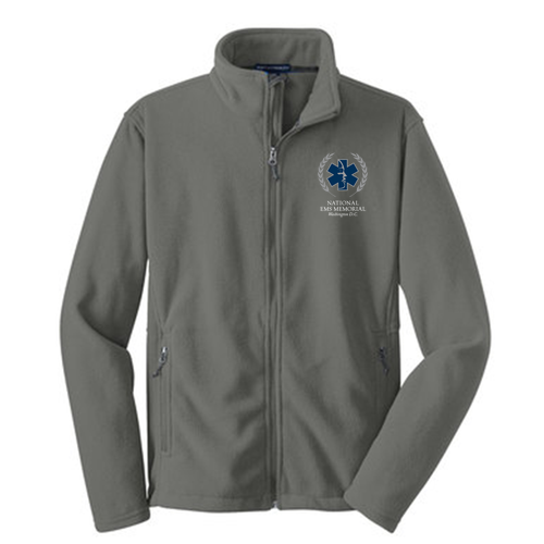National EMS Memorial Unisex Full-Zip Fleece Deep Smoke