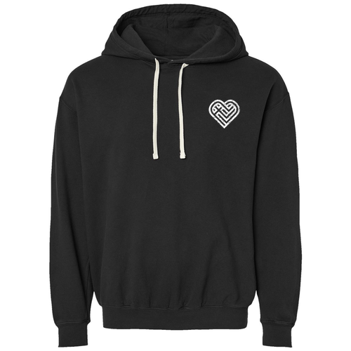 Comfort Colors Lightweight Adult Ringspun Hooded Sweatshirt -- Black