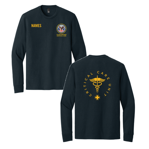 District Made Mens Perfect Tri Long Sleeve Crew Tee -- New Navy