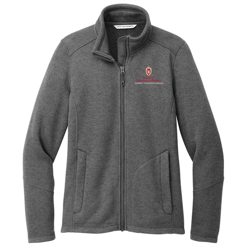 Port Authority Ladies Arc Sweater Fleece Jacket -- Deep Smoke Heather
