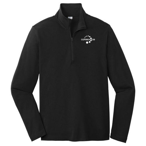 Sport-Tek PosiCharge Tri-Blend Wicking 1/4-Zip Pullover -- Black Triad Solid