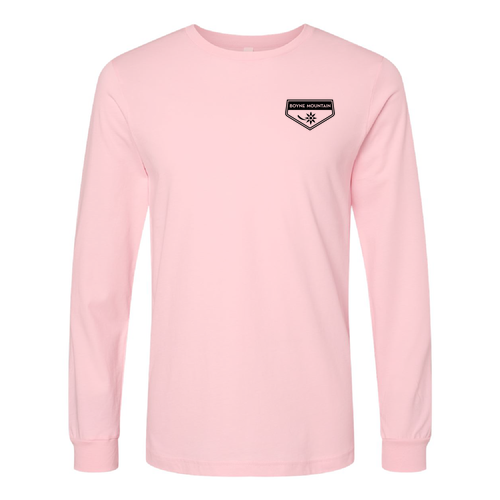 Boyne Mountain Logo 2 Black Ink -- Long Sleeve Pink
