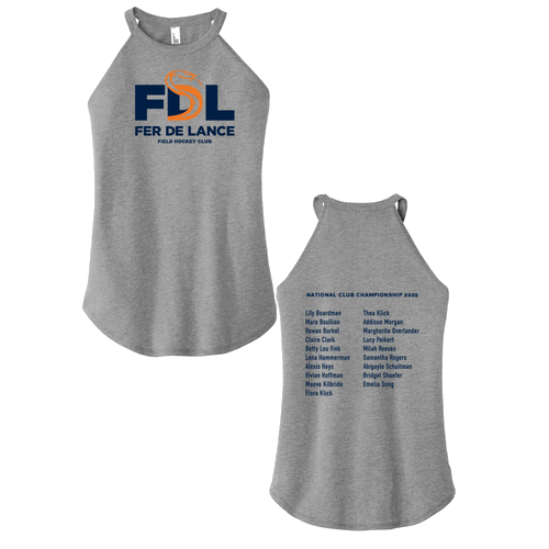 Ladies District Made Soft Perfect Tri Rocker Tank -- Grey Frost, U16