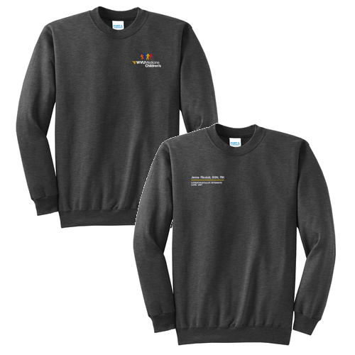 Port and Company Classic Crewneck Sweatshirt -- Dark Heather Grey