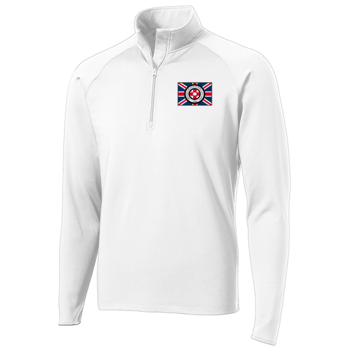 Sport Tek Sport Wick Stretch Half Zip Pullover -- White