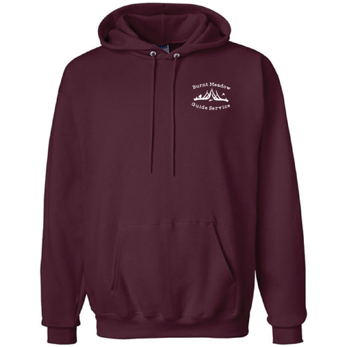 Hanes 10 oz Ultimate Cotton Printpro Adult  Hooded Sweatshirt -- Maroon