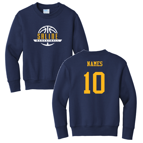 Port and Company Youth Crewneck Sweatshirt -- Navy
