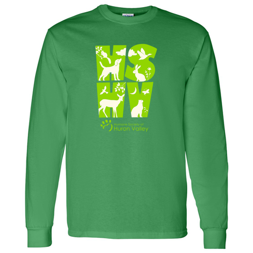 Gildan Heavy Cotton Longsleeve Basic T-Shirt -- Irish Green