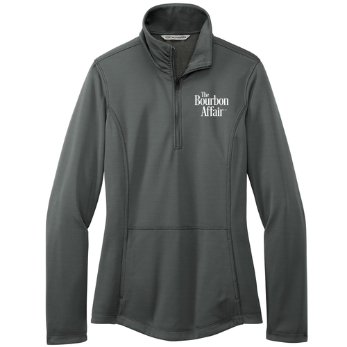 Port Authority LADIES Smooth Fleece 1/4 Zip -- Graphite