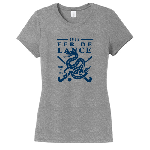 Ladies District Soft Fitted Perfect Tri Tee -- Grey Frost