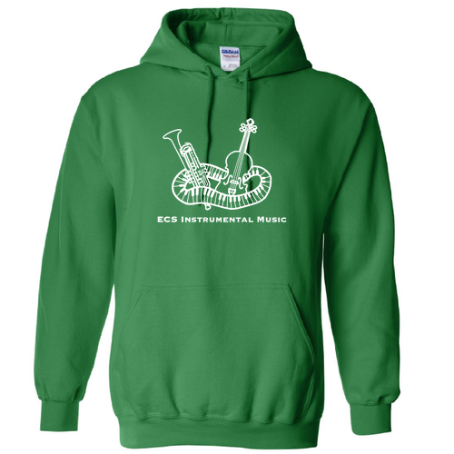 ECS Instrumental Music Hooded Sweatshirt -- Irish Green